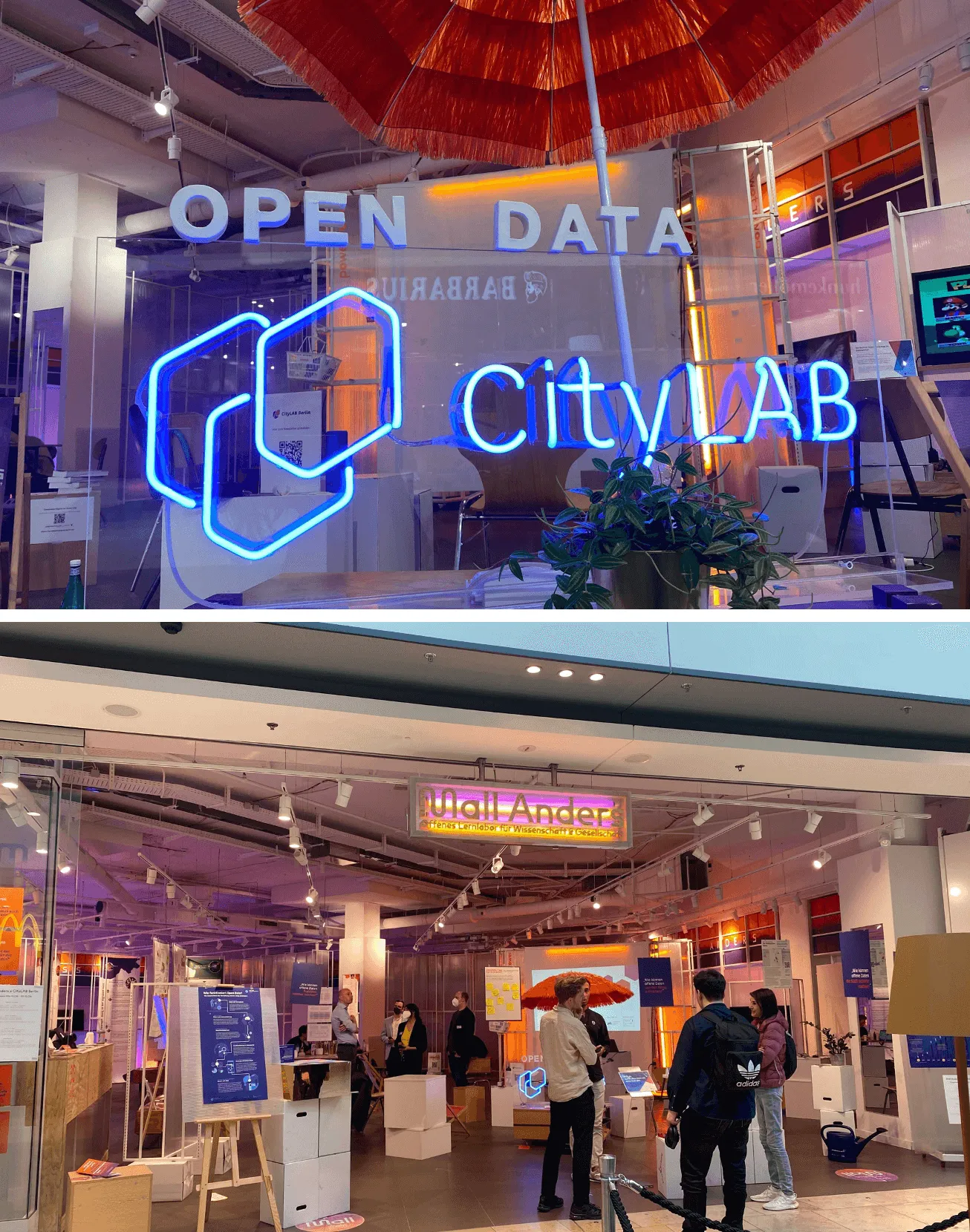 Die Ausstellung der ODIS und vom CityLAB bei Mall anders